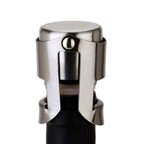 Low-Profile Stainless Steel Wine Bottle Stopper